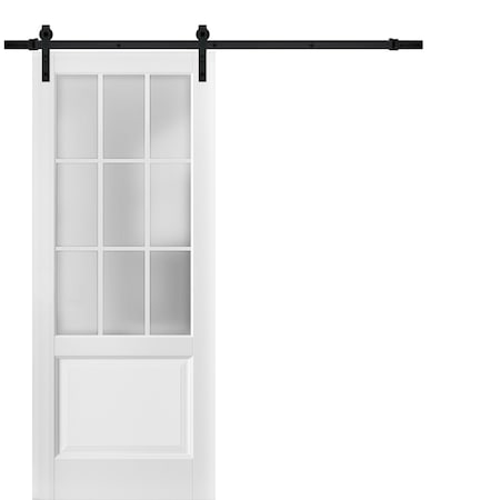 Sartodoors Barn Interior Door, 24" x 96", White FELICIA3309BD-B-BEM-2496